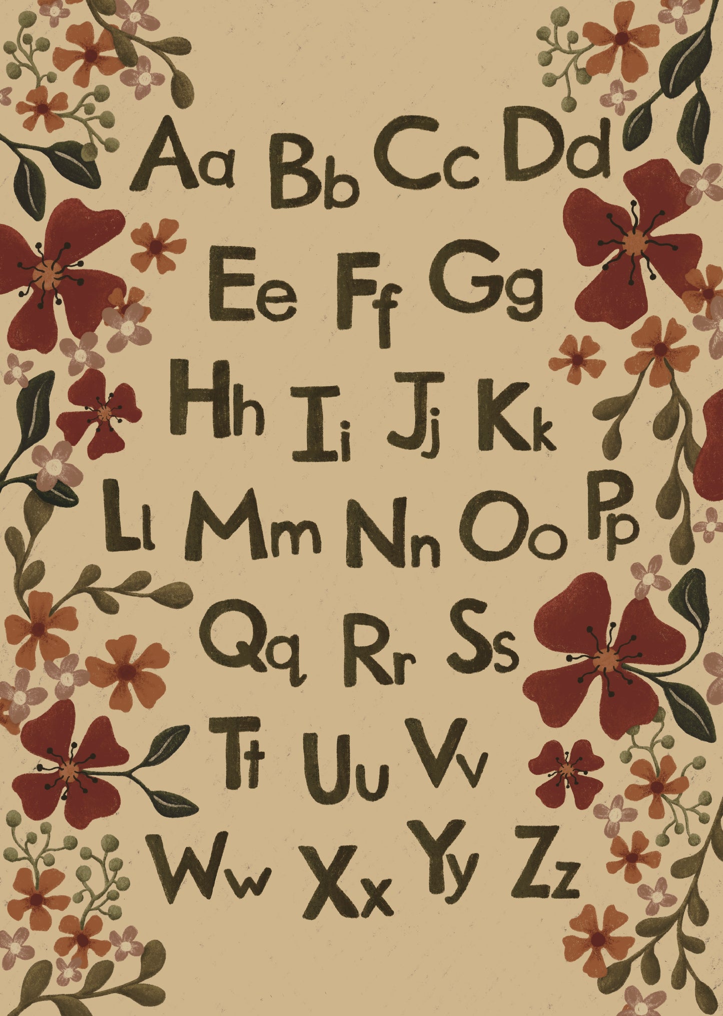 Alphabet Print - Flowerbed