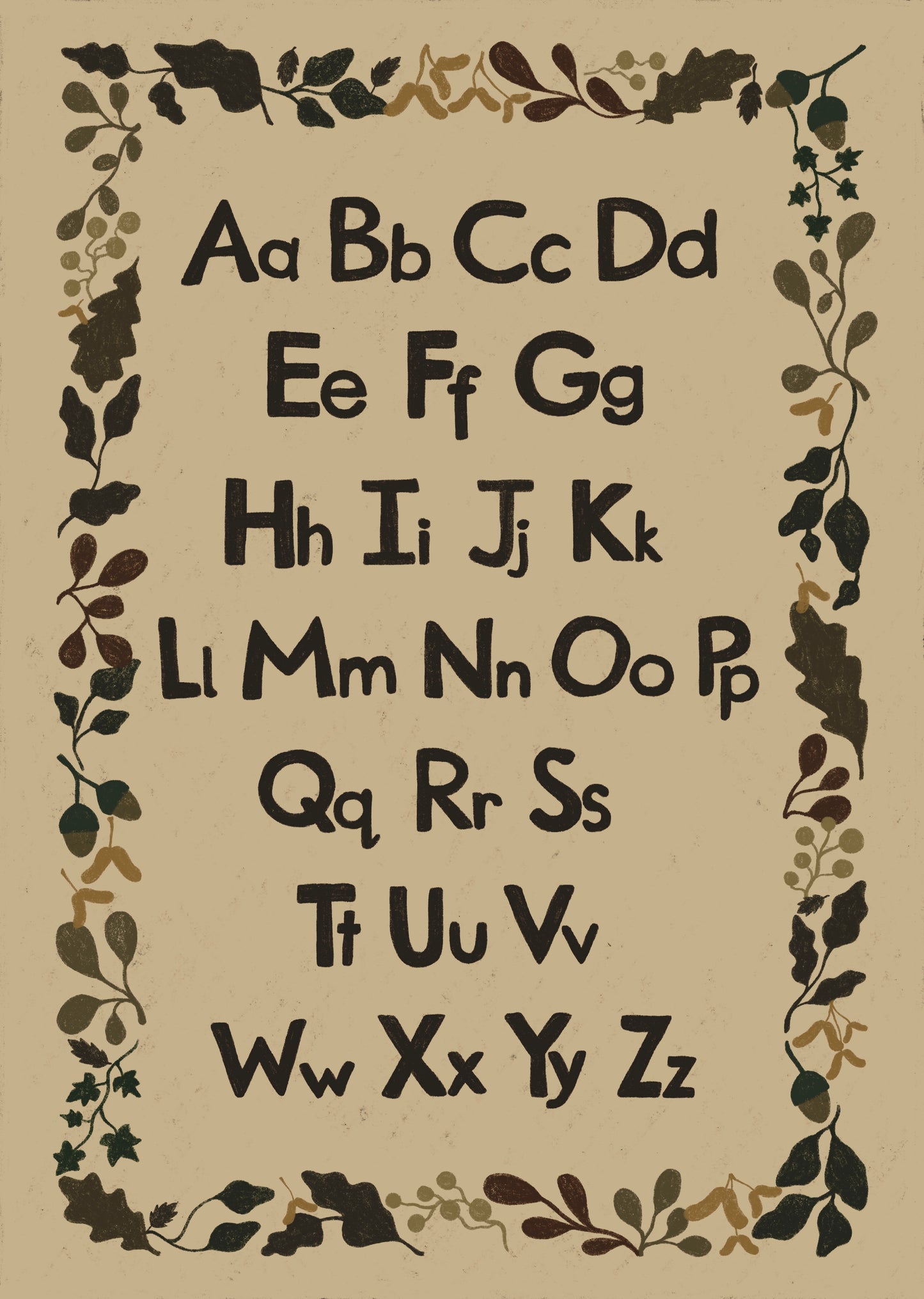 Alphabet Print - Forest Border