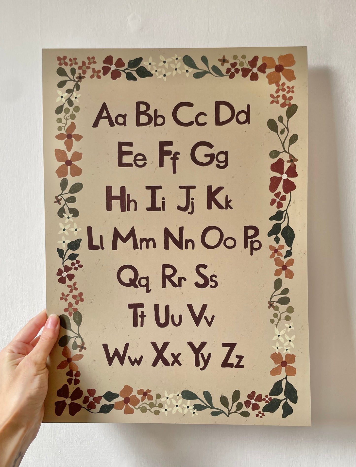 Alphabet Print - Flower Border