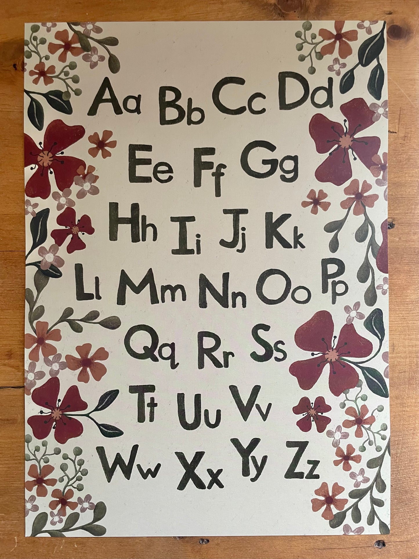 Alphabet Print - Flowerbed