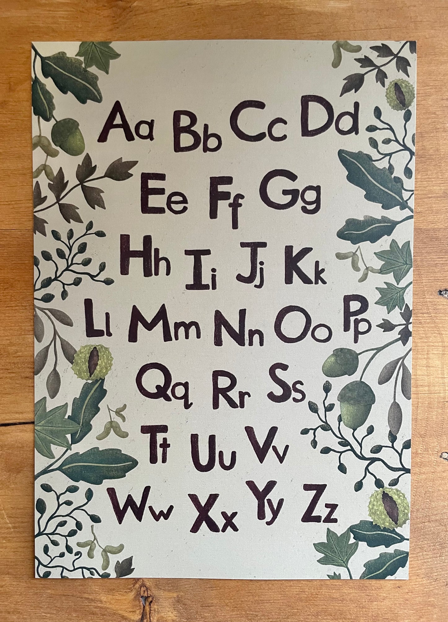 Alphabet Print - Forest Floor