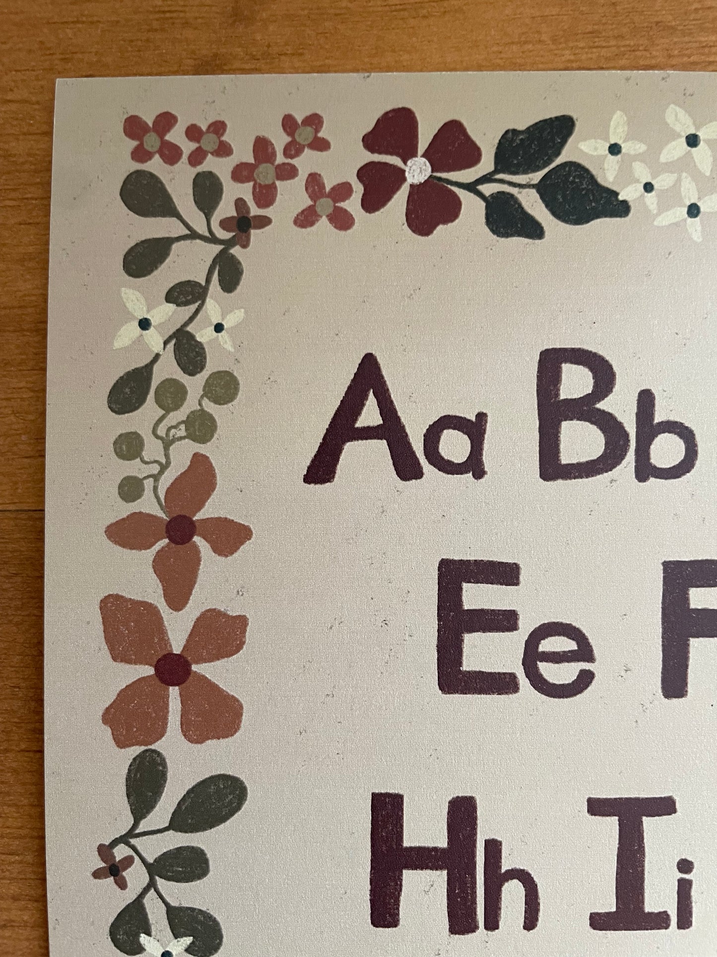 Alphabet Print - Flower Border